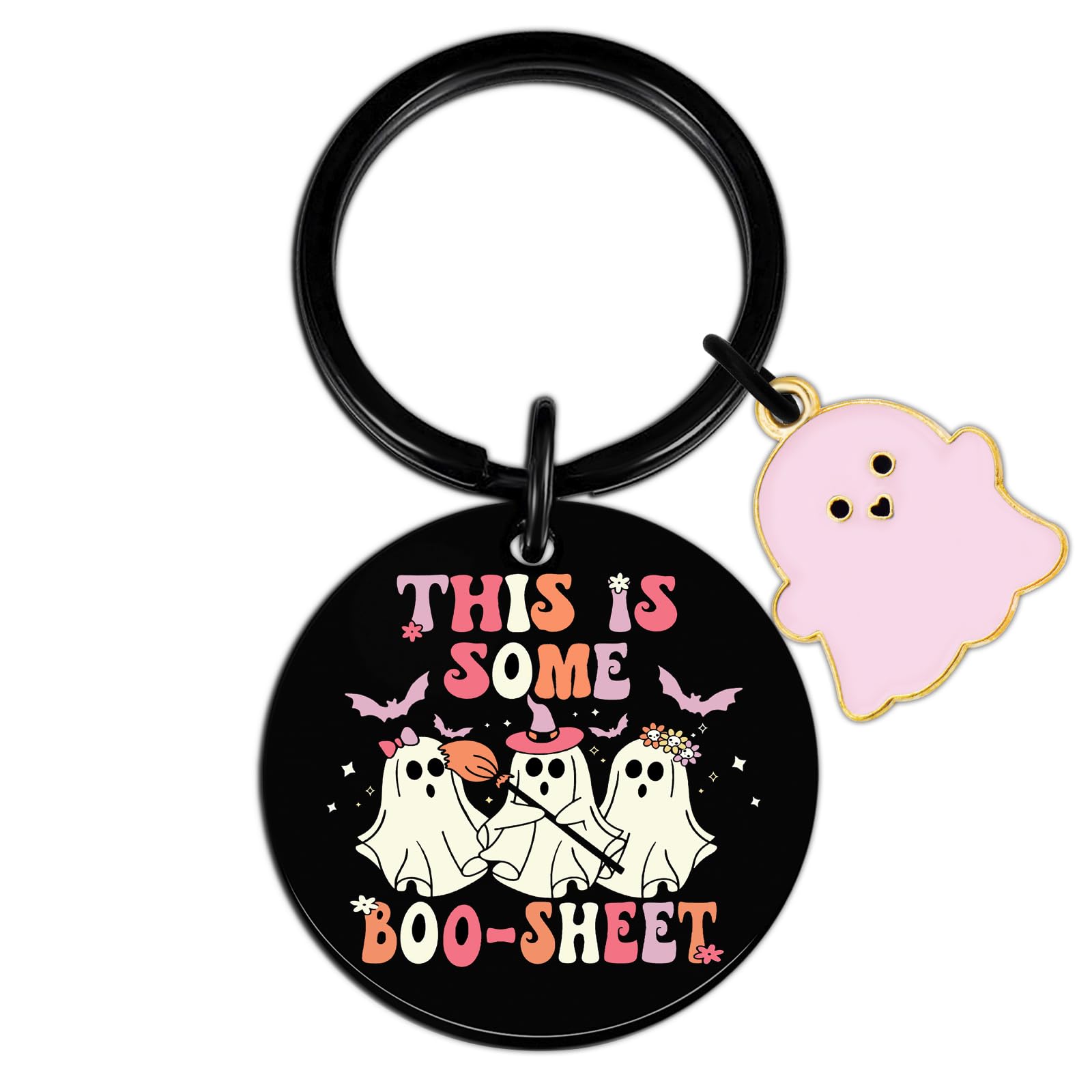 Halloween Keychain Boo Basket Stuffer for Women Men Perfect Halloween Gifts