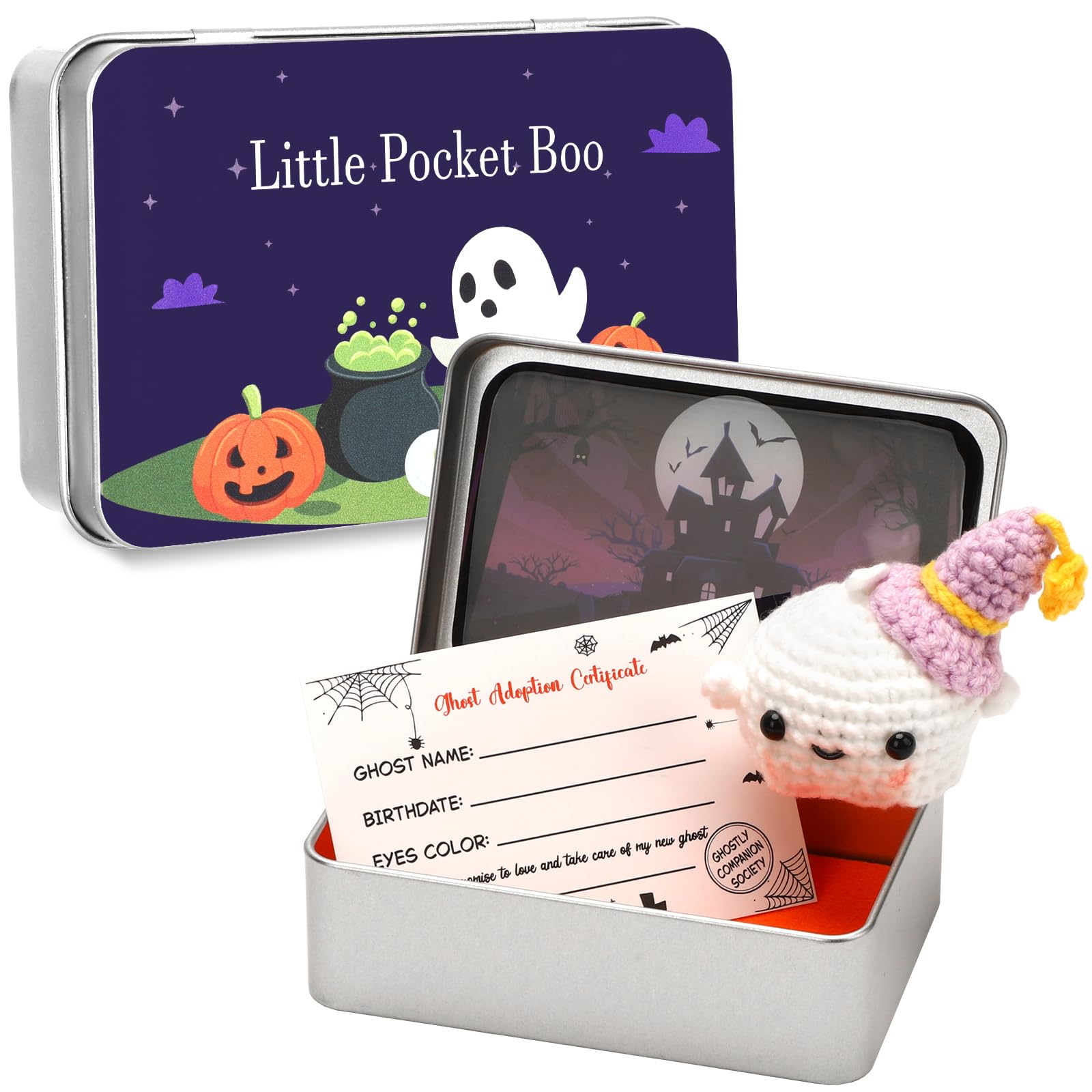 Little Pocket Boo Cute Ghost in Box Adopt a Ghost Summerween Gift