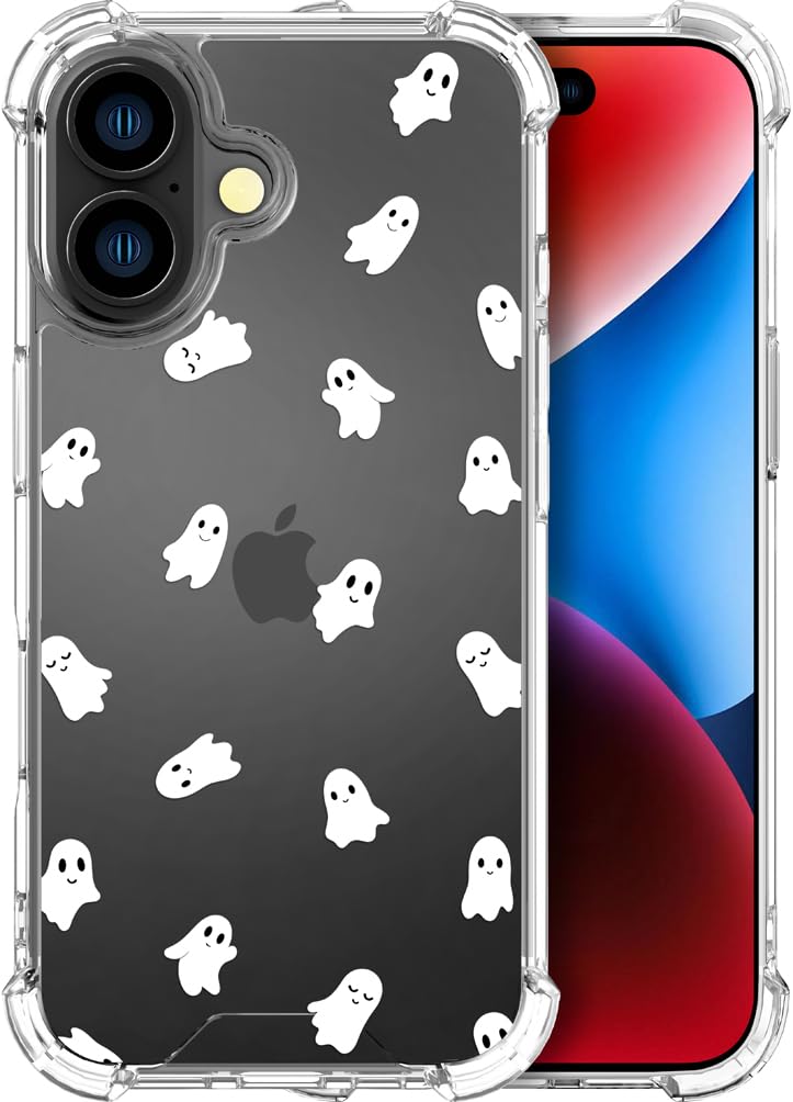 for iPhone 16 Plus Case - Clear Ghost Halloween