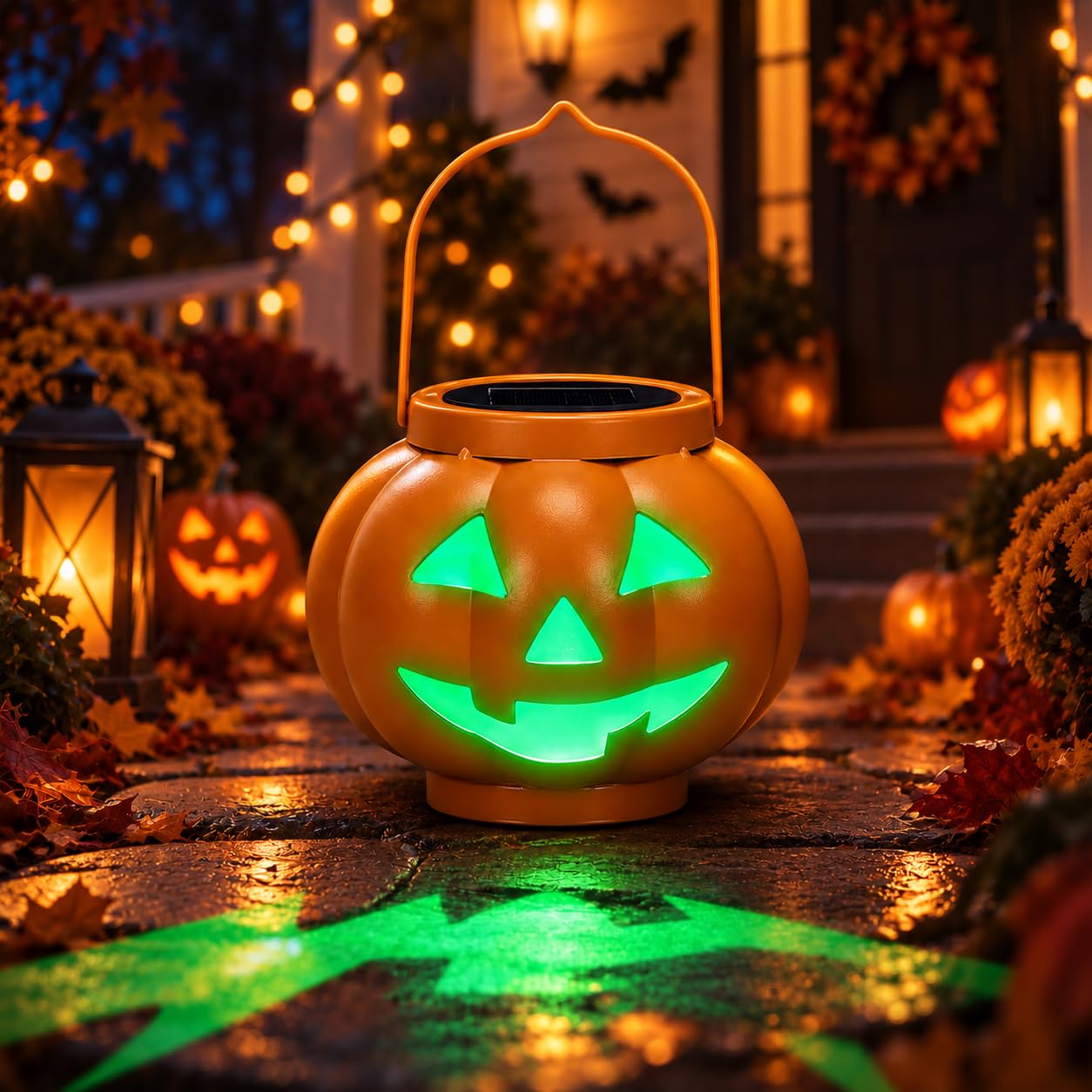 Halloween Pumpkin Solar Lantern, Halloween Decorations Outdoor
