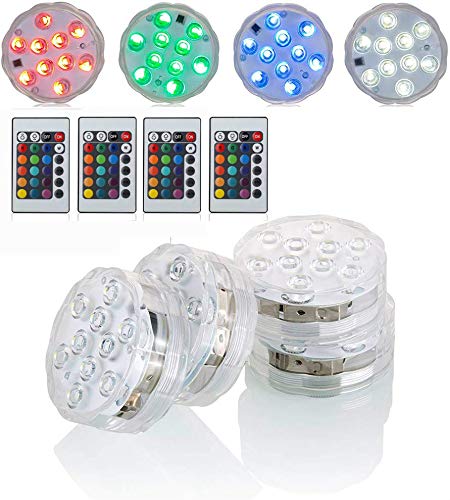 4 Pack Halloween LED Pumpkin Lights Battery Operated Jack-O-Lantern Lights Waterproof Color Changing Pumpkin Lights with Strobe for Halloween Pumpkin Lanterns Decor Lighting Powered by 3AAA Battery