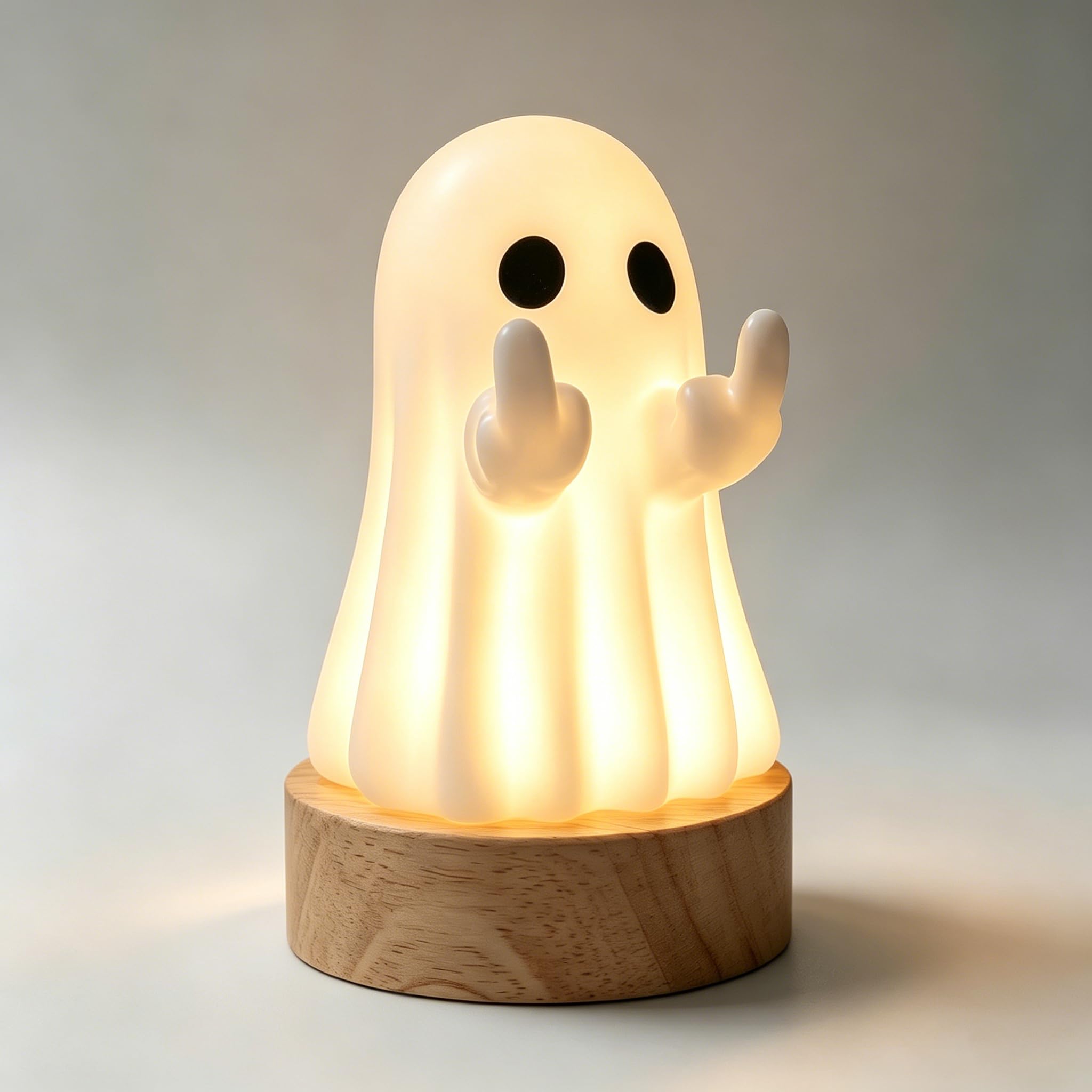 Cute Halloween Ghost Figure, Light Up Funny Halloween Ornament Decorations