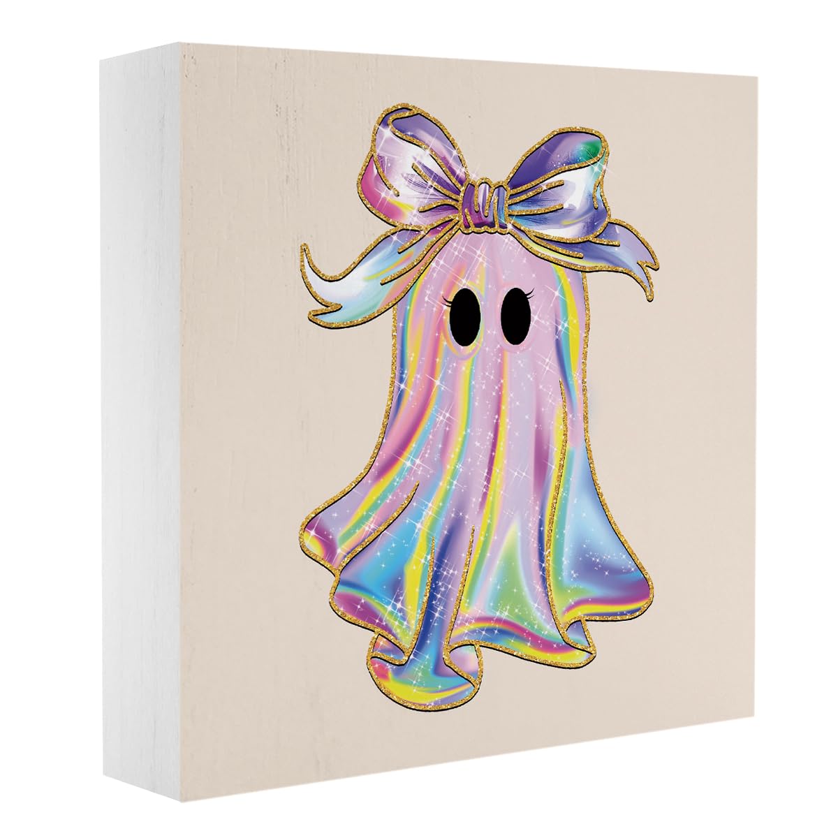 Pink Boo Ghost Halloween Decor Cute Halloween Desk Decor for Home Office Pink Boo Fall Decorations for Home 5 x 5 inches